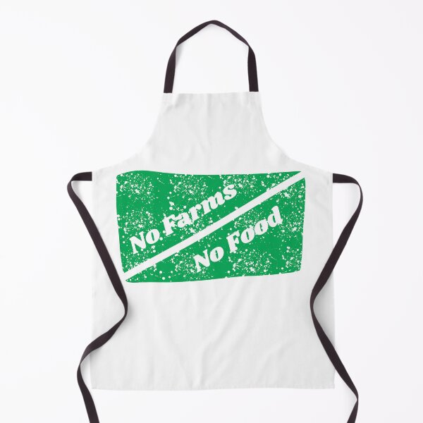 Item preview, No Farms No Food retro distressed green designed and sold by Rabbitti.