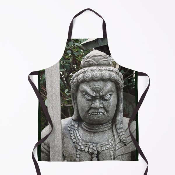 Item preview, Fierce god with sword at a shrine in Japan designed and sold by cuisinecat2.