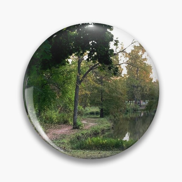 Item preview, Beautiful Trail Scene with a Pond - Tomahawk Creek Pond Overland Park KS  designed and sold by Zen  Goat.