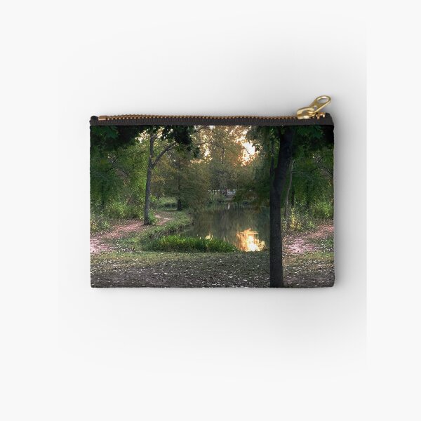 Item preview, Beautiful Trail Scene with a Pond - Tomahawk Creek Pond Overland Park KS  designed and sold by Zen  Goat.
