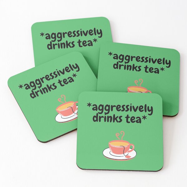 Item preview, Aggressively Drinks Tea In Green designed and sold by LuckyKermit.