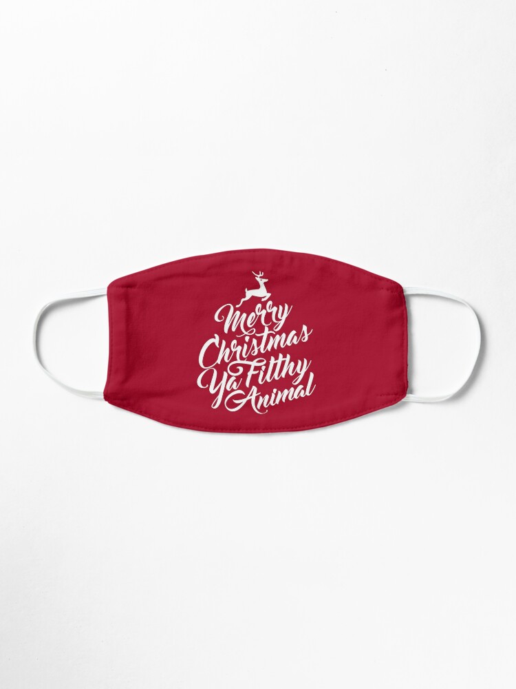 Merry Christmas Ya Filthy Animal Home Alone Movie Quote Design Mask By Teevision Redbubble