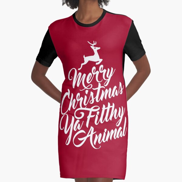 Feliz Navidad Ya Filthy Animal Home Alone Movie Quote Design Vestido camiseta