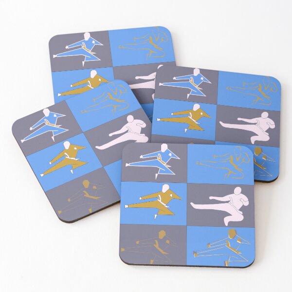 Item preview, Karate pop art style blue - LBC designed and sold by lisabcreations.