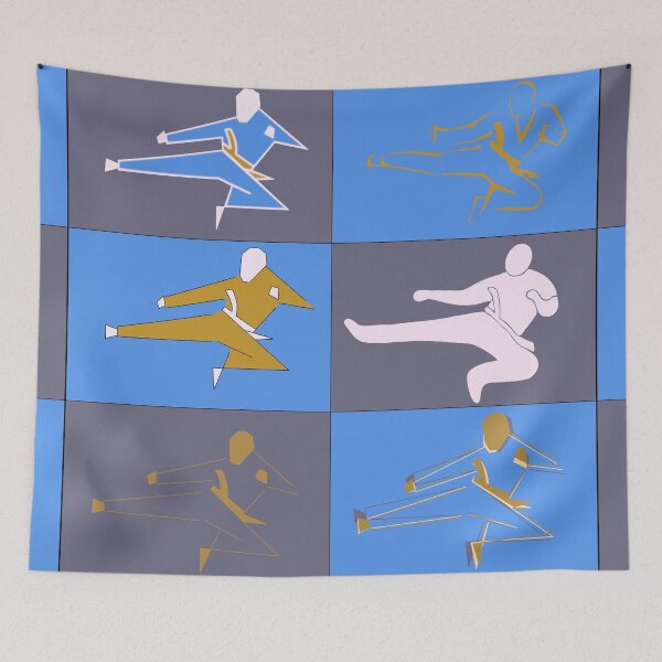 Item preview, Karate pop art style blue - LBC designed and sold by lisabcreations.