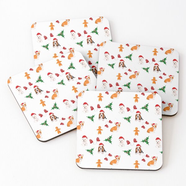 Item preview, Christmas,festive puppies pattern  designed and sold by MariaMarinova.