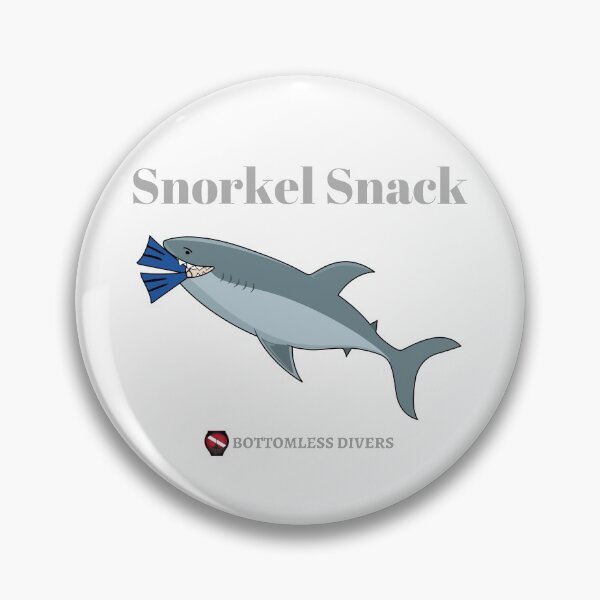 Item preview, Shark Snorkel Snack with Grey Font designed and sold by BottomlessDiver.