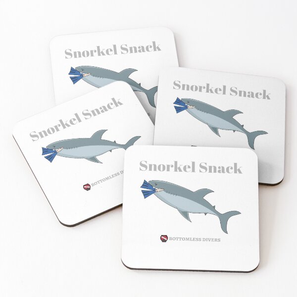 Item preview, Shark Snorkel Snack with Grey Font designed and sold by BottomlessDiver.