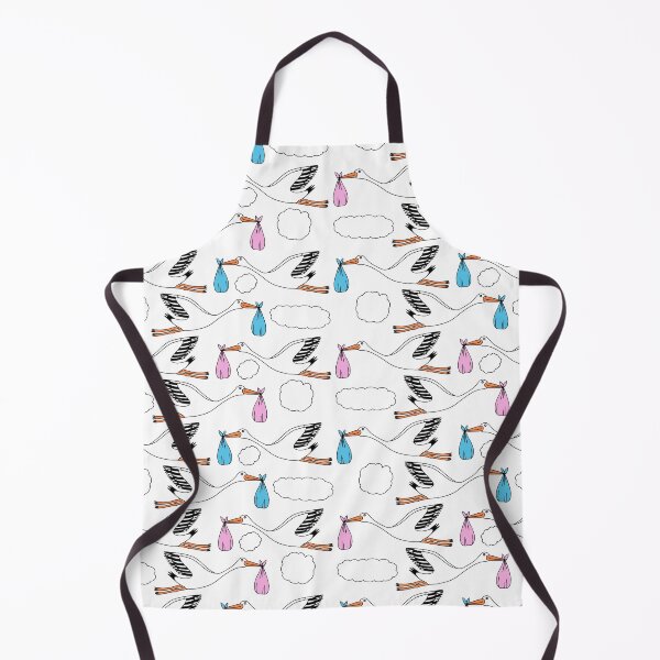 Item preview, Stork and Baby || New Baby || Bird Pattern || Boy || Girl designed and sold by Hilary Leslie.