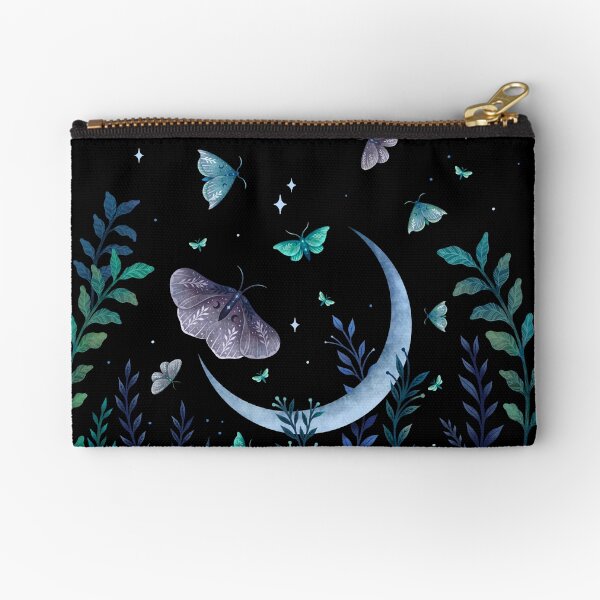 Moth Garden Zipper Pouch
