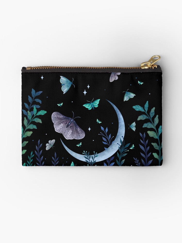 Thumbnail 1 of 4, Zipper Pouch, Moth Garden designed and sold by episodicDrawing.
