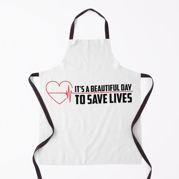 Item preview, Greys Scrub Mask - It's a beautiful day to save lives designed and sold by csaron92.