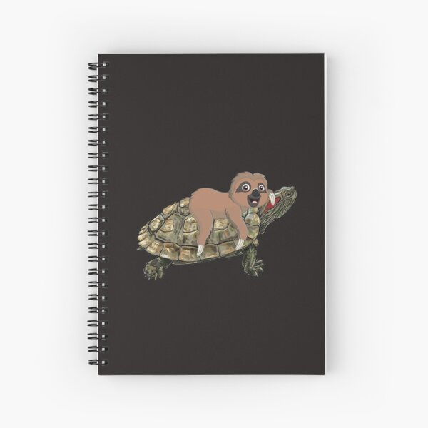 Cute Turtle Sloth Spiral Notebooks Redbubble - attack sloth roblox