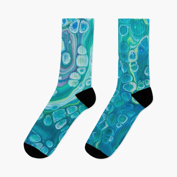 Item preview, Teal Bubble Blue Fluid Acrylic Paint designed and sold by Vector Scout Lab.