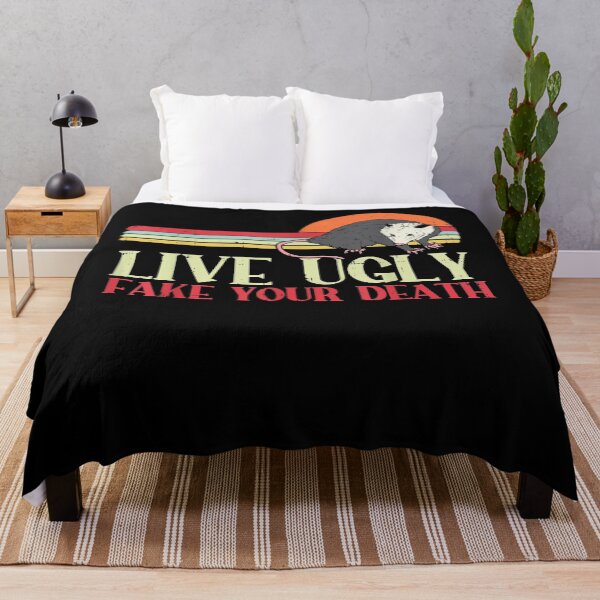 Item preview, Live Ugly Fake Your Death Opossum Sunset Retro Possum Gift designed and sold by JanelAmico.