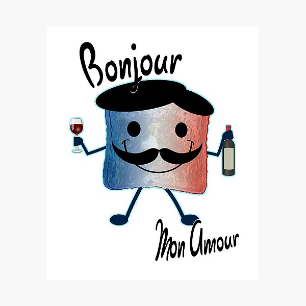 Art Mural Sur Le Theme Bonjour Mon Amour Redbubble