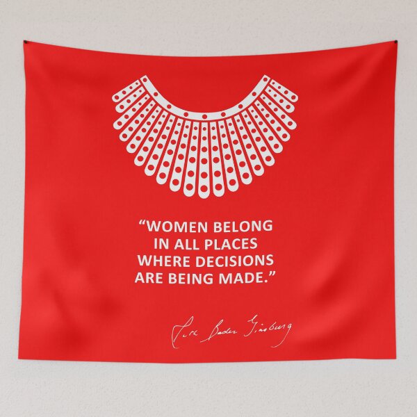 Item preview, Women belong in all places where decisions are being made - RBG (Red) designed and sold by REApparelCo.