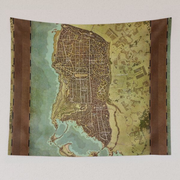 Item preview, Waterdeep City Map 2 designed and sold by wolfofthenorth.