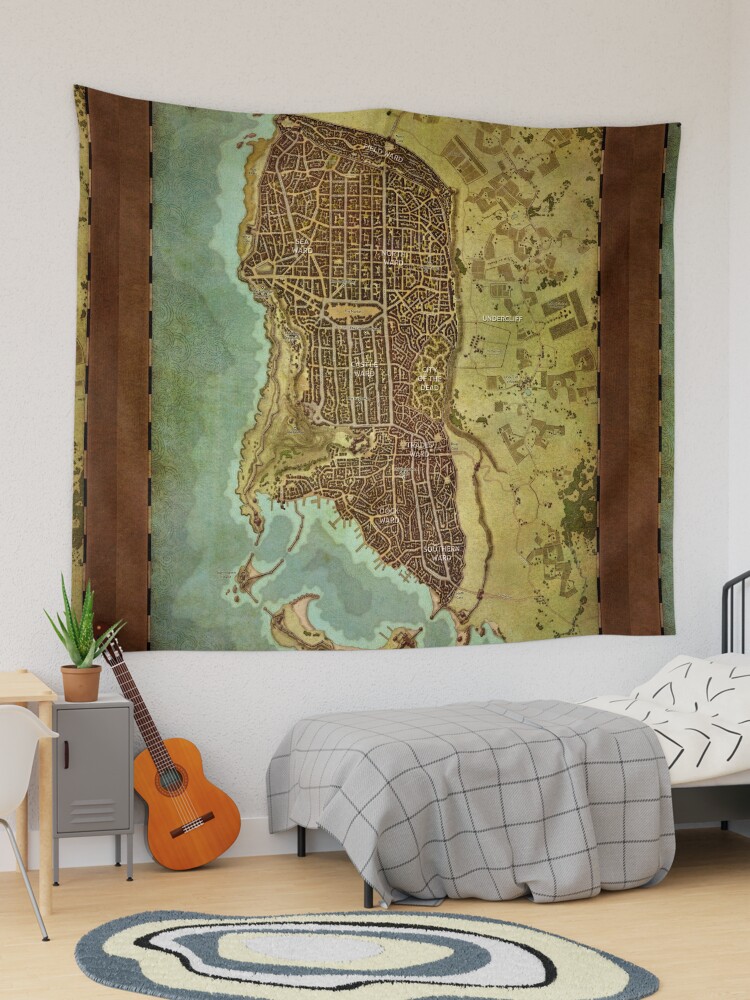 Large best sale map tapestry