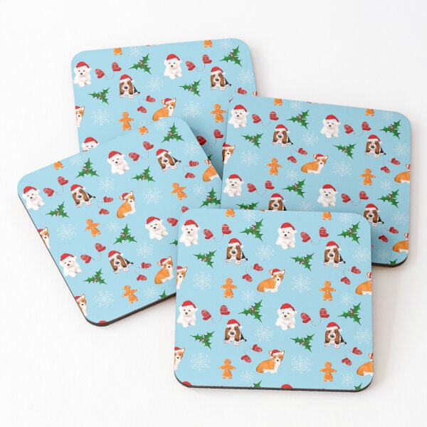 Item preview,  Christmas,festive puppies pattern  designed and sold by MariaMarinova.