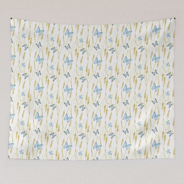 Item preview, Wheatfield Butterflies Pattern designed and sold by kanugi.