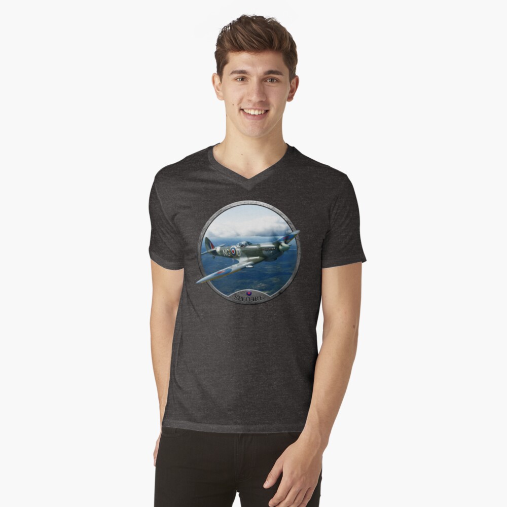 Vista previa del artículo con la obra «Camiseta de cuello en V», diseñado y vendido por CoolCarVideos.