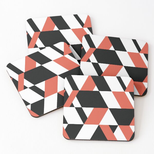 Item preview, Red-black, modern, trendy, urban geometric graphic design designed and sold by theendup.