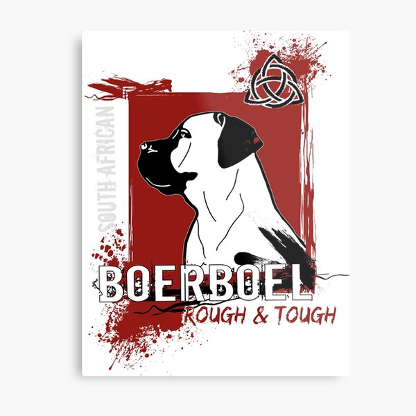 Rough and tough Boerboel red Metallbild
