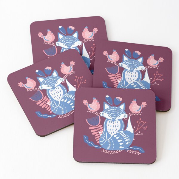Item preview, Scandinavian Fox With Hens - Unique Best Novelty Gift Ideas For Holidays Christmas Birthdays designed and sold by Sugar-Magnolia.
