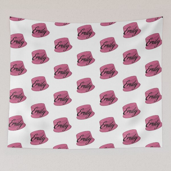 Item preview, The name Emily with a pink bucket hat  designed and sold by Fruit-Tee.