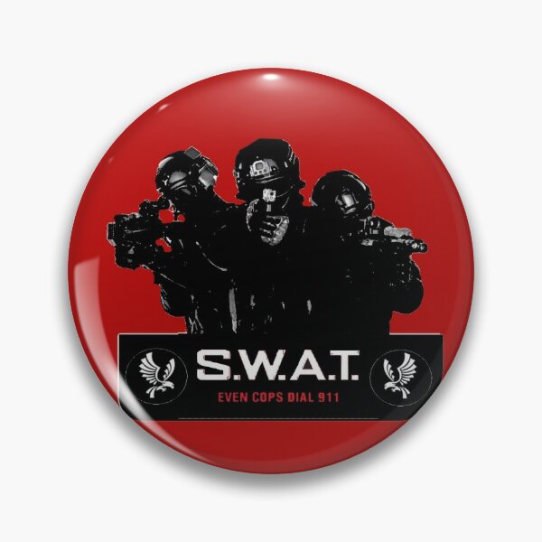 Swat Pins And Buttons Redbubble - cia pin roblox