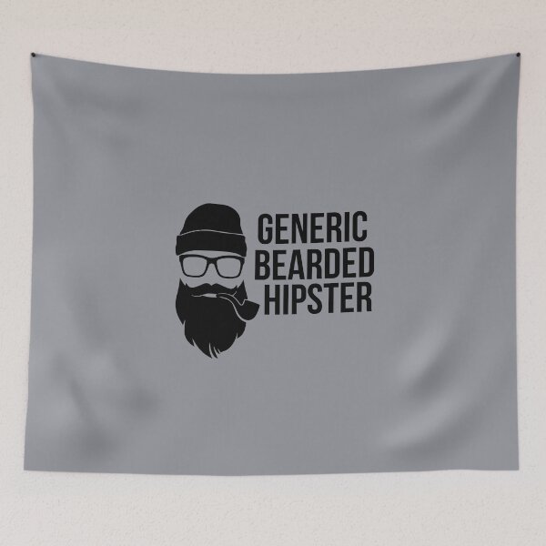Item preview, Generic Bearded Hipster - they're everywhere! Funny Sayings Gift Ideas designed and sold by Sugar-Magnolia.