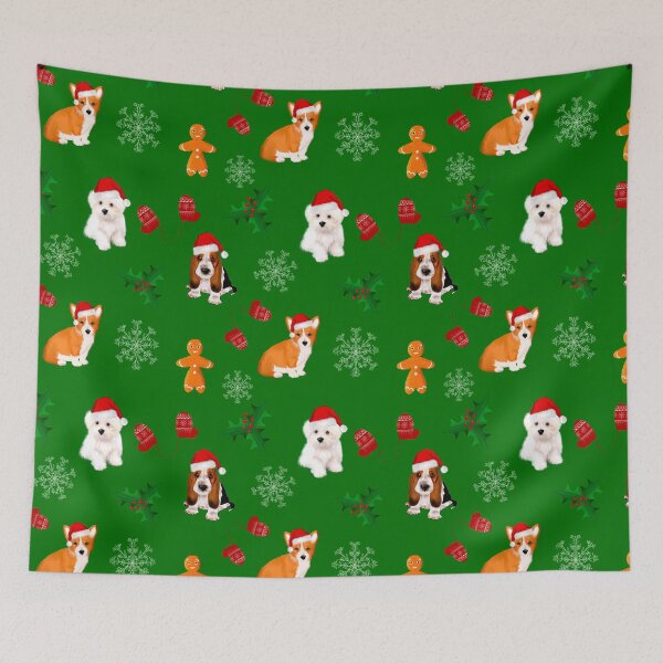 Item preview, Christmas,festive puppies pattern  designed and sold by MariaMarinova.