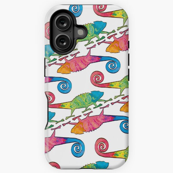 The chameleon has changed color iPhone Tough Case