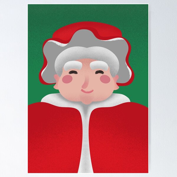 Artikelvorschau, Frau Claus Weihnachtsporträt entworfen und verkauft von Iker Paz Studio.