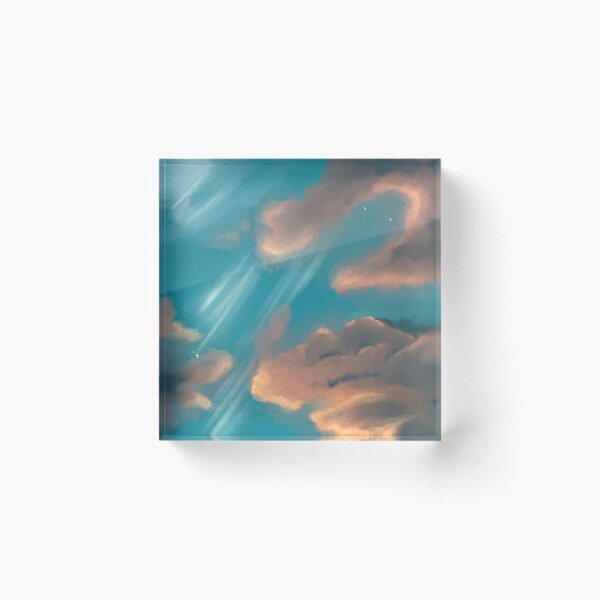 Item preview, Late evening clouds with stars / sparkles designed and sold by Jenny Romeril.