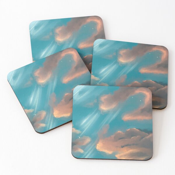 Item preview, Late evening clouds with stars / sparkles designed and sold by Jenny Romeril.