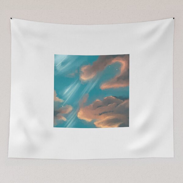 Item preview, Late evening clouds with stars / sparkles designed and sold by Jenny Romeril.