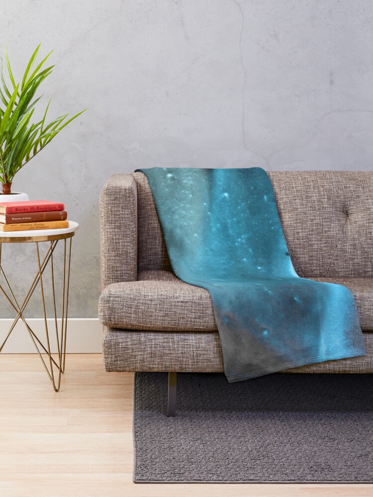 Thumbnail 2 of 6, Throw Blanket, 104 blue designed and sold by AlgorithmAB.