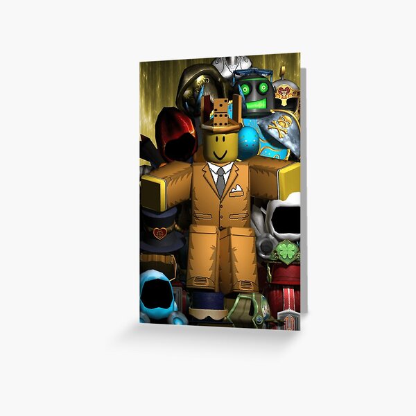 Roblox Gamers Greeting Cards Redbubble - ethan gamer tv roblox iron man