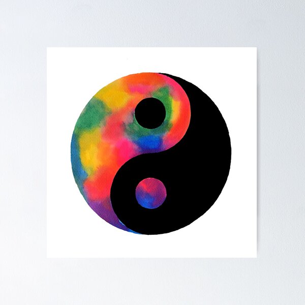 Artikelvorschau, Schwarz und Farbe Yin Yang entworfen und verkauft von Artsychoke.