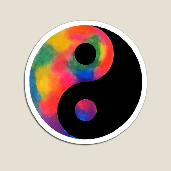 Item preview, Black and Color Yin Yang  designed and sold by Artsychoke.