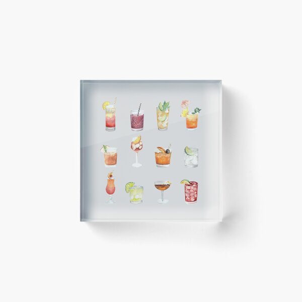 Item preview, Classic Watercolor Cocktails Drinks designed and sold by karanwashere.