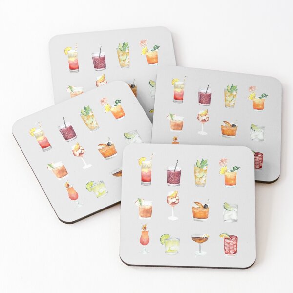 Item preview, Classic Watercolor Cocktails Drinks designed and sold by karanwashere.