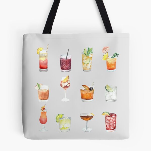 Item preview, Classic Watercolor Cocktails Drinks designed and sold by karanwashere.