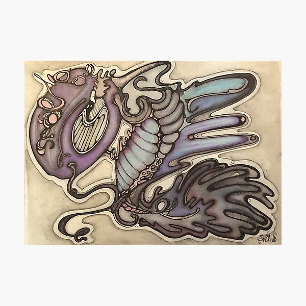 Item preview, Purple Sea Koi Unicorn Dragon designed and sold by iamstevivaughn.