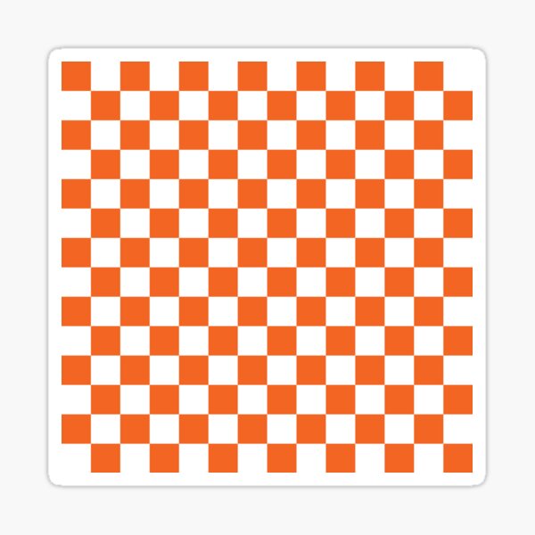 "Tennessee Orange and White Checkerboard" Sticker for Sale by