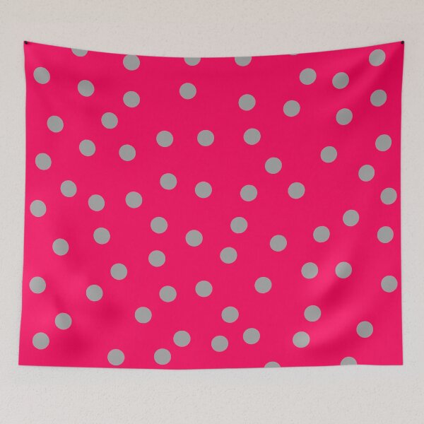 Item preview, Dots gray on pink background designed and sold by oxoxoxo.