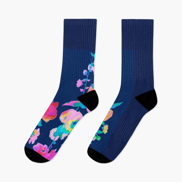 Item preview, colorful hollyhocks designed and sold by clemfloral.