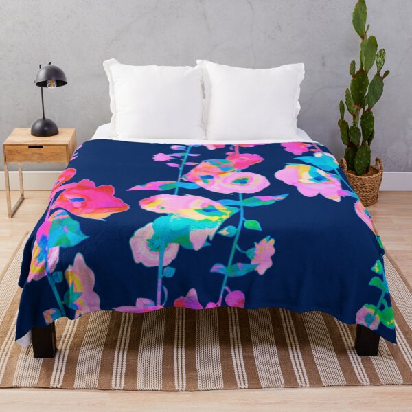 Item preview, colorful hollyhocks designed and sold by clemfloral.